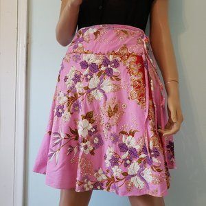 Beautiful Beaded Pink Wrap Skirt. NWOT.